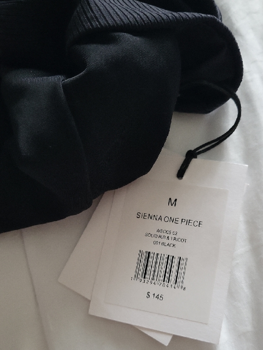 Onia Black One-Shoulder Ribbed One-Piece Swimsuit - Picture 5 of 8